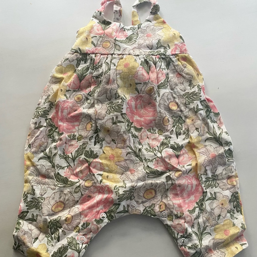 SOLD Angle Dear Overall Floral